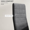 Modern Dining Chairs, Set of 4, High Back Upholstery and Metal Legs for the Living Room, Kitchen, Home Office, Grey