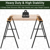 2PCS Saw Horse Twin Pack Folding Workbench Metal Trestle Stands with Non-slip EVA Surface Orange