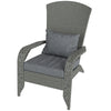 Wicker Adirondack Chair, PE Rattan Outdoor Fire Pit Chair Muskoka Chair with Cushions, Heather Grey