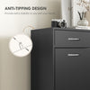 Narrow Shoe Storage with 2 Flip Drawers and Adjustable Shelves Shoe Cabinet Organizer for 12 Pairs of Shoes, Black