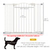 Extra Tall Dog Gate with Door, Pressure Fit, Auto Close, Double Locking for Doorways Hallways Stairs, 29