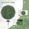 Artificial Plants Faux Lavender Set of 2, UV Protected Fake Plants with Ground Stakes for Indoor Outdoor Decor, Purple