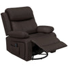Leather Reclining Chair with Vibration Massage, Swivel Base, Rocking Function, Remote Control