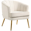 Fabric Armchair, Modern Accent Chair with Gold Metal Legs for Living Room, Bedroom, Home Office