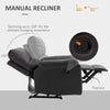 Recliner Chair, Manual Reclining Chair with Footrest, Padded Seat for Living Room, Bedroom, Study