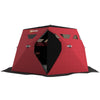 4 Person Insulated Ice Fishing Shelter, Pop-Up Portable Ice Fishing Tent with Carry Bag and Two Doors for -22℉, Red
