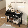 Hallway Console Table, Modern Entryway Table with 2 Drawers, Storage Shelf, Turned Legs for Living Room, Bedroom
