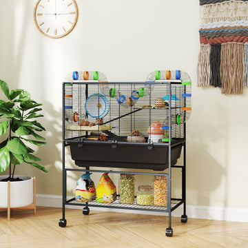 3 Tier Rolling Hamster Cage with 7