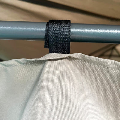 13'x 10' Soft-top Steel Patio Gazebo Canopy Party Tent with 6 Removable Curtains and Drainage Holes, Khaki