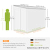 4.6' x 9' Steel Outdoor Storage Shed, Lean to Shed, Metal Tool House with Foundation Kit, Lockable Doors, Gloves and 2 Air Vents for Backyard, Patio, Lawn