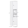 Tall Medicine Cabinet, Freestanding Bathroom Storage Cabinet with Shelves and 2 Cupboards, Bathroom Organizer, White