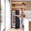 7.0 Cu.Ft Upright Freezer, Compact Stand Up Freezer with 6 Adjustable Shelves, Reversible Door for Home Office