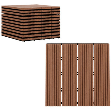 11 Pcs Plastic Interlocking Deck Tiles, 12