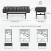 Bedroom Bench PU Leather End of Bed Bench with Cylindrical Seat and Metal Legs for Bedroom Living Room Hallway Black