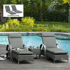 Outdoor Lounge Chair Cushion Set of 2, Non-Slip Chaise Lounge Cushions, Sun Lounger Pads, 77.2