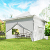 12 x 12 ft Pop Up Canopy Tent with Peak Top, UPF50+ 420D Outdoor Instant Canopy Shelter with Side Pockets, Silver