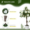 3FT Artificial Plant White Rose Floral in Pot, Fake Plant for Home Indoor Decor