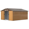 11' x 13'Garden Storage Shed w/ Foundation Kit Metal Tool Storage House w/ Double Doors