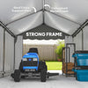 13' x 10' Portable Shed, Outdoor Storage Shed Tent with Roll-up Zipper Door and Removable Sidewalls