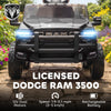 Qaba 12V Ride on Car, Licensed Dodge RAM 3500 Electric Vehicle with Remote Control, Suspension for 3-5 Years, Black