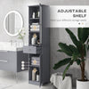 Tall Bathroom Cabinet, Bathroom Storage Cabinet with Drawers, 2 Doors and Adjustable Shelves, Grey