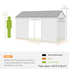 8.5' x 5.5' Metal Garden Storage Shed, Outdoor Tool Storage House with Lockable Door, Vents, Sloped Roof, Green