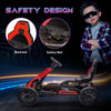 12V 7AH Electric Go Kart, Outdoor Racer Car for Kids, with Forward Backward, Adjustable Speed, Ages 3-8 Years Old, Red