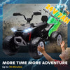Qaba 2-Seater All-Terrain 4 Wheeler, 24V Kids ATV Ride-On, Electric Quad Car with Dual Motor, for Boys and Girls, Black