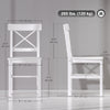 Wooden Dining Chairs Set of 2, Kitchen Chairs with Cross Back, Solid Structure for Living Room and Dining Room