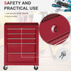 5-Drawer Rolling Tool Cabinet on Wheels, Lockable Tool Chest, Tool Organizer for Garage, Factory and Workshop, Red