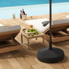 Round Plastic Patio Umbrella Base Parasol Holder Outdoor Umbrella Stand, Filled Up to 62lbs with Sand or 51lbs with Water for Garden, Poolside, Black