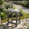 Outdoor Side Table, Adirondack Patio End Table for Garden, Pool, Backyard, Lawn, Beach, Indoor and Outdoor, Grey