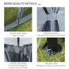 10' x 13' Hardtop Gazebo Aluminum Framed Marquee Party Tent Shelter with Mesh Curtains & Side Walls - Grey