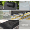 Folding Outdoor Lounge Chair Set of 2, Reclining Tanning Chair with 5-Position Adjustable Backrest, Black