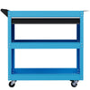 Tool Cart on Wheels, Utility Cart with Wheels, Ball Bearing Drawer, Storage Trays for Garage, Warehouse, Workshop, Blue