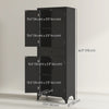 Freestanding Storage Cabinet, Kitchen Pantry Cabinet with 2 Shelves, 4 Doors for Dining Room