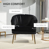 Fabric Armchair, Modern Accent Chair with Gold Metal Legs for Living Room, Bedroom, Home Office