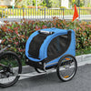 Dog Bike, Trailer Foldable Pet Cart, Bicycle Wagon, Cargo Carrier Attachment for Travelling w/ Safety Anchor, Blue