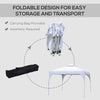 10'x10' Pop Up Canopy, Easy Set Up Party Tent with 2 Tier Vented Roof and Carrying Bag for Outdoor, Garden, Camping, White