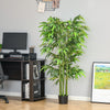5.3ft Artificial Tree, Indoor Fake Bamboo with Pot, for Home, Office, and Living Room Decor