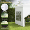 10'x10' Outdoor Pop Up Party Tent Wedding Gazebo Canopy with Carrying Bag (White)