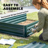 2 Tier Galvanized Raised Garden Bed, Steel Planter Box for Vegetables, Flowers, Herbs, 47