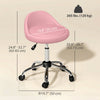 Salon Stool, Adjustable Rolling Stool, Pink