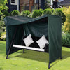 Outdoor Swing Cover, Large 3-Seat Patio Swing Chair Hammock Cover UV Resistant Windproof All Weather Protection, Green