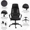 Mesh Office Chair with Up&Down Headrest, Ergonomic Computer Desk Chair with Adjustable Tilt Angle, Height Adjustable Swivel Seat with Lumbar Support for Office, Black