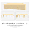 10' x 29' Canopy Tent, Party Tent with Sidewalls and Large Transparent Windows for Garden, Backyard, Outdoor, Green