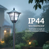 Single Solar Lamp Post Garden Solar-Powered LED Streetlight Style Outdoor Light Waterproof 5-6 Hours with Base for Lawn Pathway Walkway 47