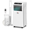 8000BTU Mobile Portable Air Conditioner with Cooling, Dehumidifier, 2 Speed Fans, 24-Hour Timer for Bedroom, White