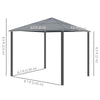 10' x 12' Hardtop Gazebo Canopy with Polycarbonate Roof, Aluminum Frame, Netting, Curtains and Ceiling Hook
