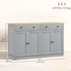 Modern Sideboard, Buffet Cabinet with Storage Drawers, Adjustable Shelves for Living Room, Dining Room, Entryway, Grey